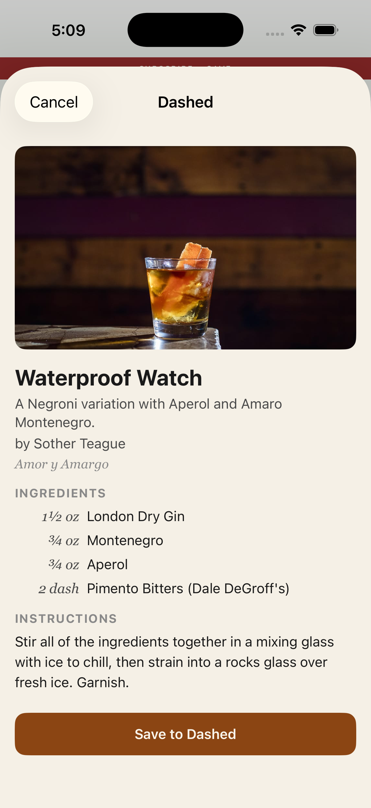 Recipe review after import
